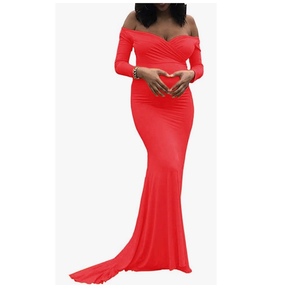 Red Maternity Gown